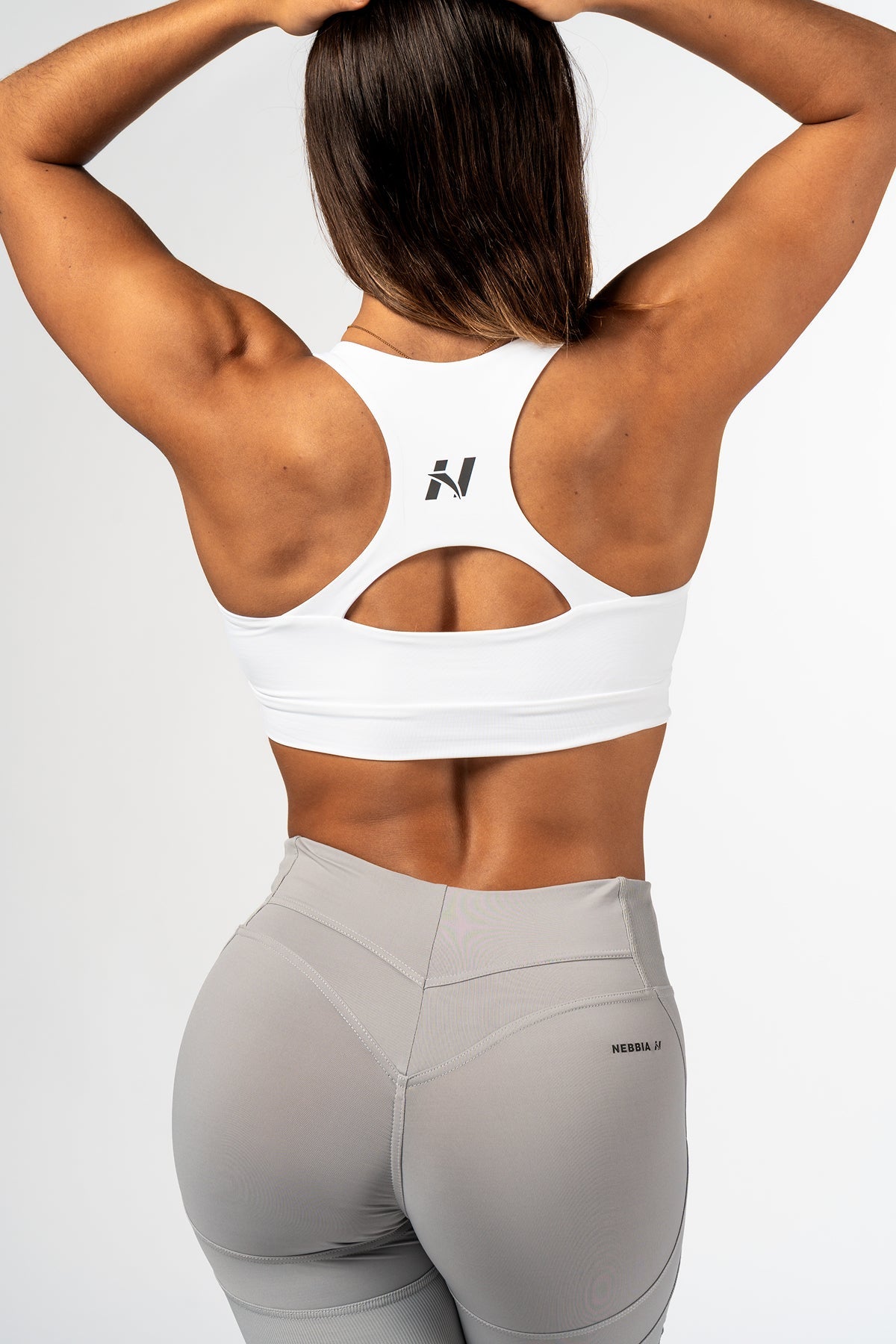 Medium - Support Racerback Sports Bra AGILE White 471 - AlisiiaKholli