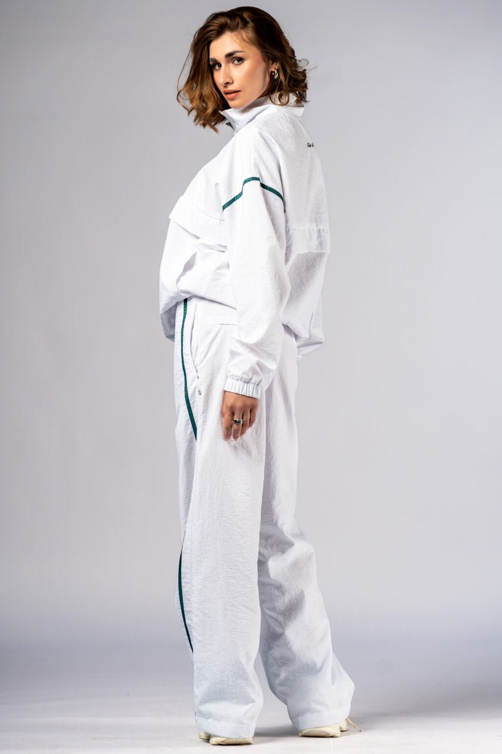 NEBBIA CLUB D’OR 644 Half - Zip Clubhouse Top | White Luxury Tennis Style - AlisiiaKholli