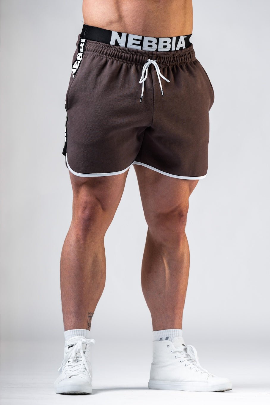 NEBBIA Hero 295 Training Shorts – Heritage Edition (Brown) - AlisiiaKholli