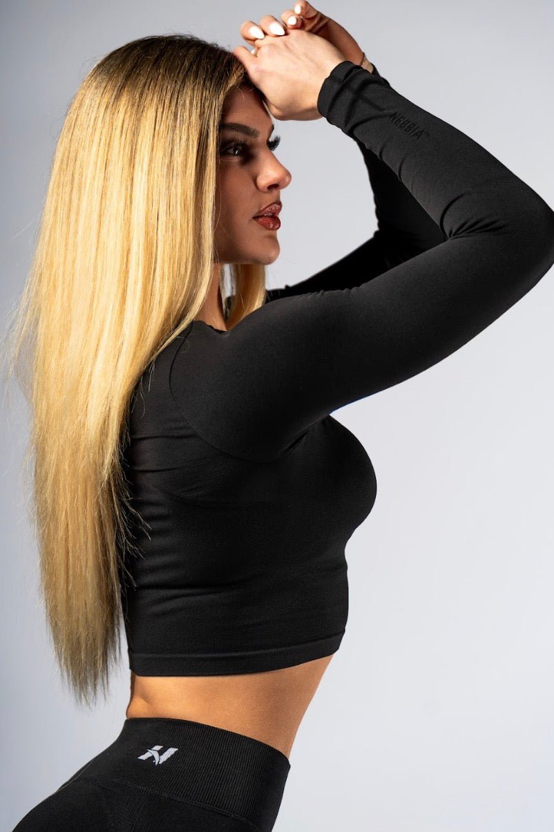 Nebbia Power 892 Seamless Long Sleeve Top - Black - AlisiiaKholli
