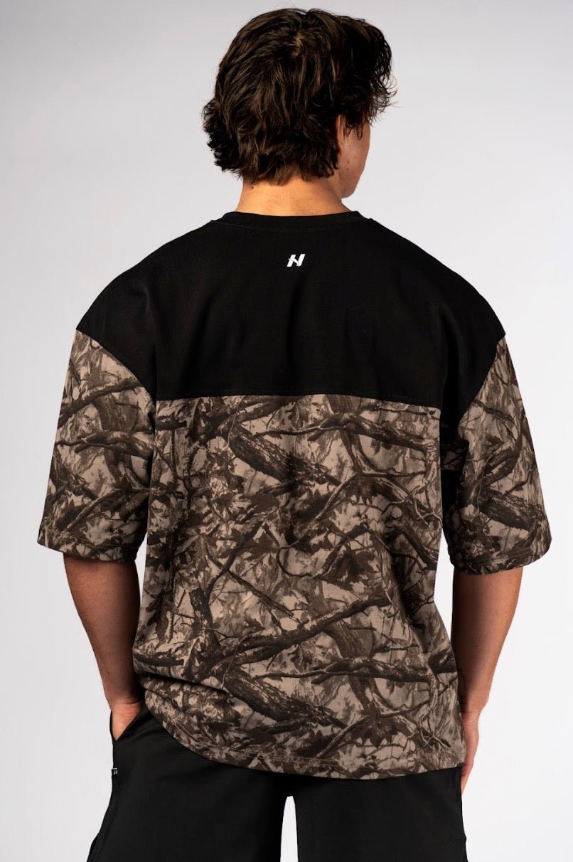Nebbia Power 898 Oversized Camo Tee - Light Brown Camo | Gym Pump Cover - AlisiiaKholli