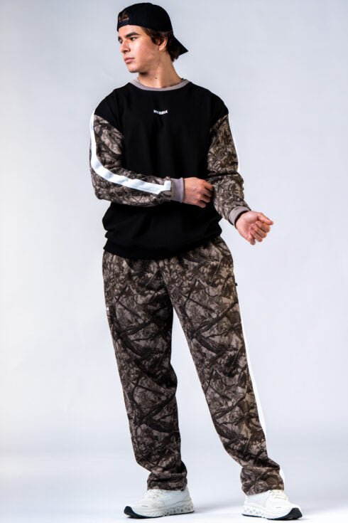 NEBBIA Power Relaxed Sweatshirt 903 | Black & Light Brown Camo - AlisiiaKholli