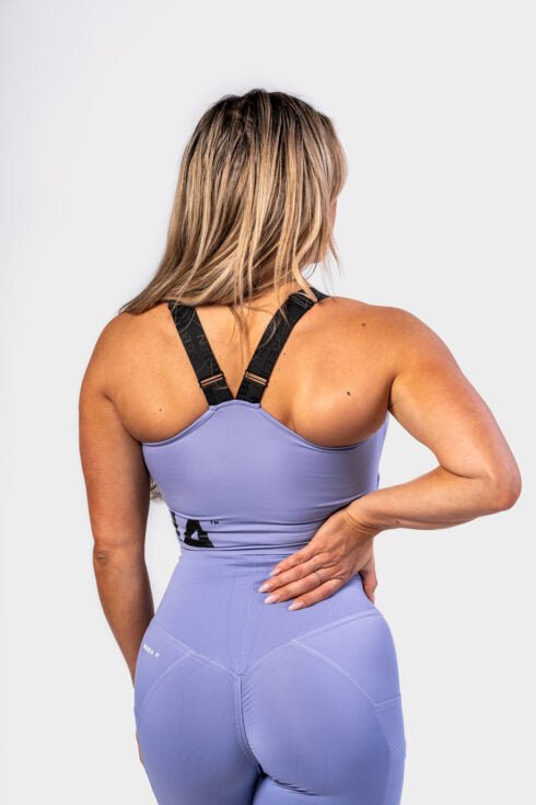 Padded High - Impact Sports bra GYM TIME Light Purple 231 - AlisiiaKholli