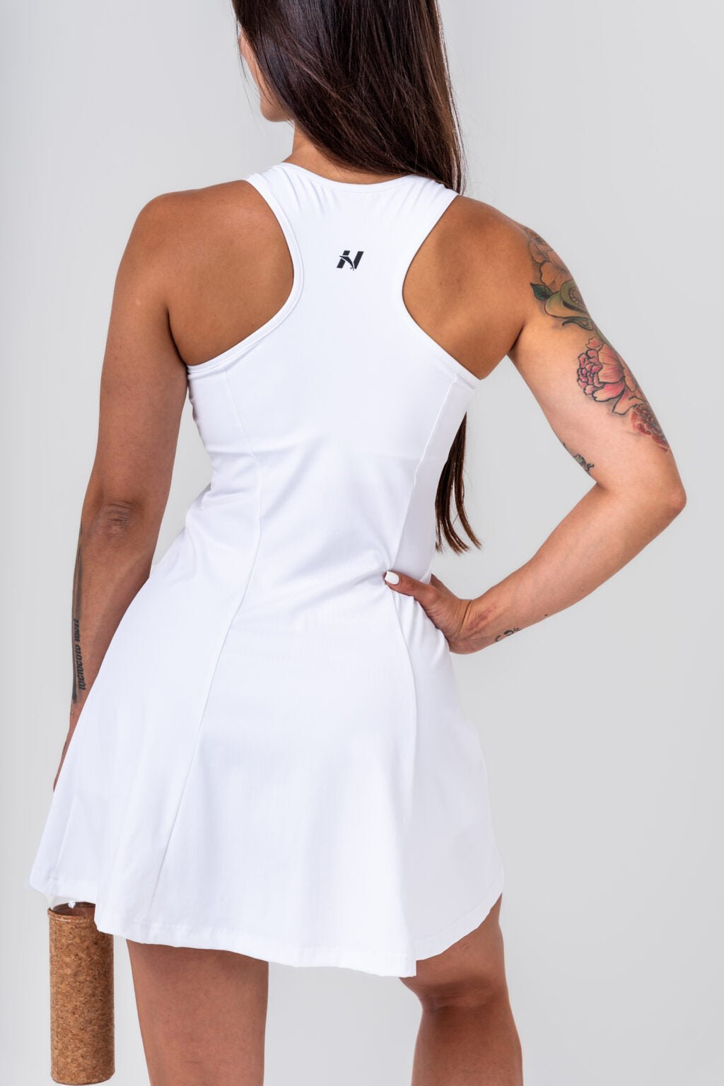 2 - IN - 1 SPORTY DRESS GYM CHIC 398 white - AlisiiaKholli
