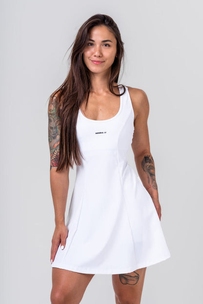 2 - IN - 1 SPORTY DRESS GYM CHIC 398 white - AlisiiaKholli