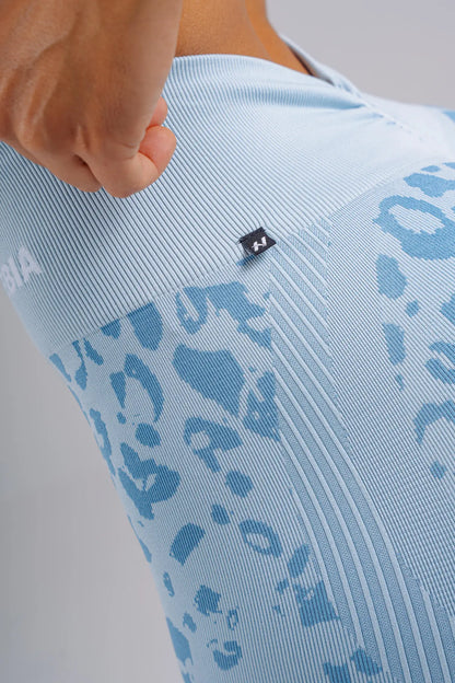 NEBBIA 849 Blue Leopard Push-Up Compression Leopard Leggings | PRIMAL