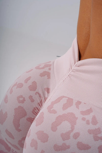NEBBIA 849 Pink Leopard Push-Up Compression Leopard Leggings | PRIMAL