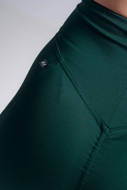 NEBBIA 851 Dark Green High-Waist Sculpting Leggings with Pockets | PRIMAL