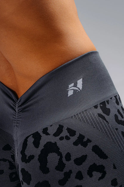 NEBBIA 856 Black Leopard Push-Up Compression Leopard Shorts | PRIMAL