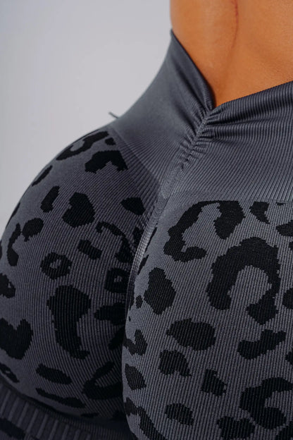 NEBBIA 856 Black Leopard Push-Up Compression Leopard Shorts | PRIMAL
