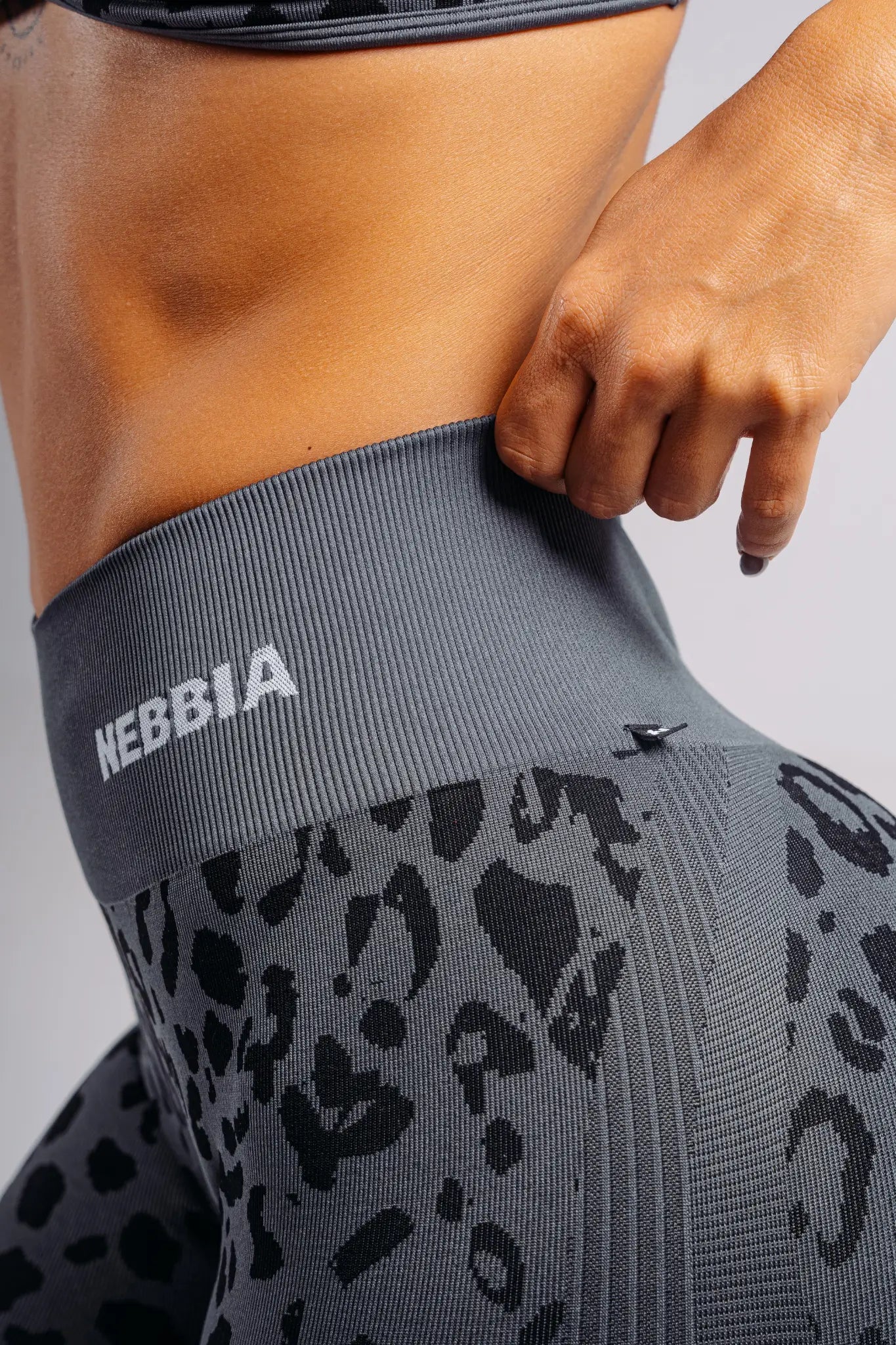 NEBBIA 856 Black Leopard Push-Up Compression Leopard Shorts | PRIMAL