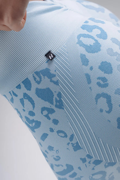 NEBBIA 856 Blue Leopard Push-Up Compression Leopard Shorts | PRIMAL