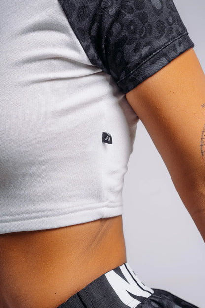 NEBBIA 861 Black Leopard Leopard Crop Top '97 | PRIMAL