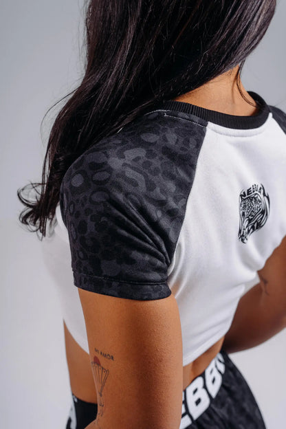 NEBBIA 861 Black Leopard Leopard Crop Top '97 | PRIMAL