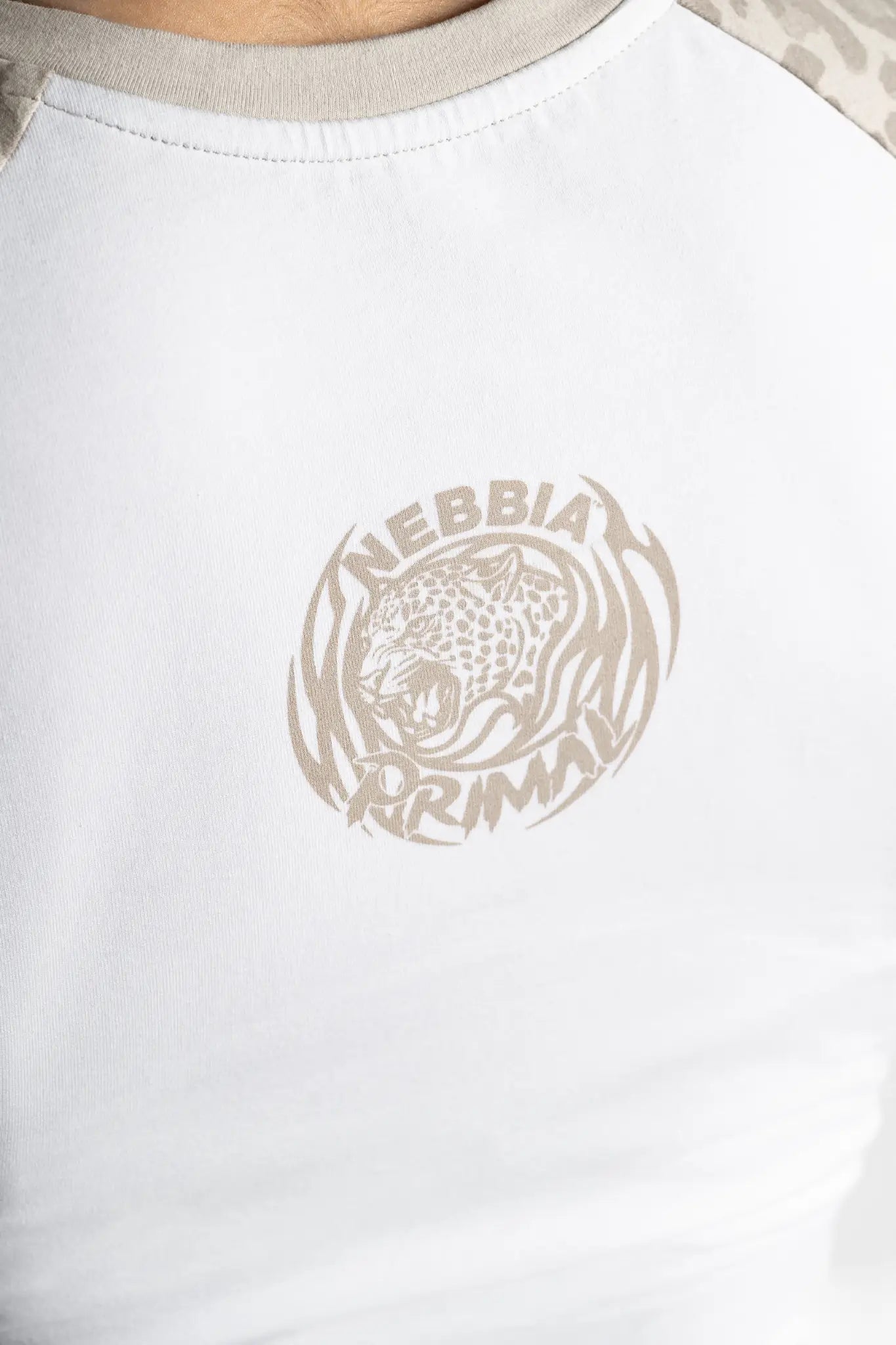 NEBBIA 861 Cream Leopard Leopard Crop Top '97 | PRIMAL