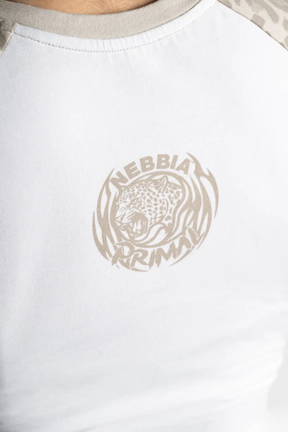 NEBBIA 861 Cream Leopard Leopard Crop Top '97 | PRIMAL