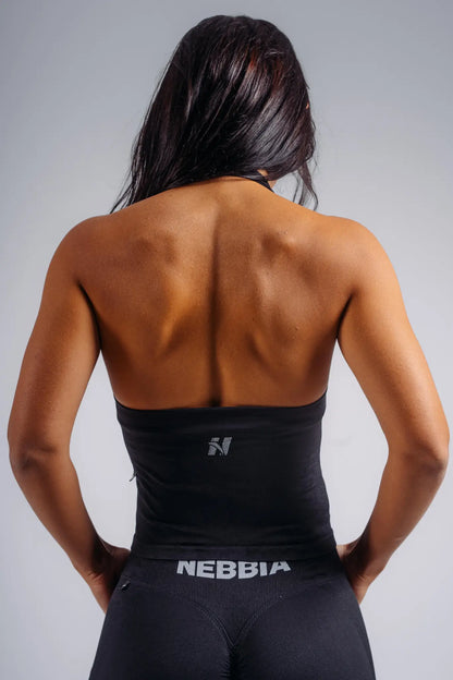 NEBBIA 863 Black Halter Top with Built-in Bra | PRIMAL