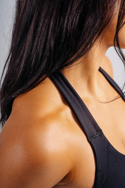 NEBBIA 863 Black Halter Top with Built-in Bra | PRIMAL
