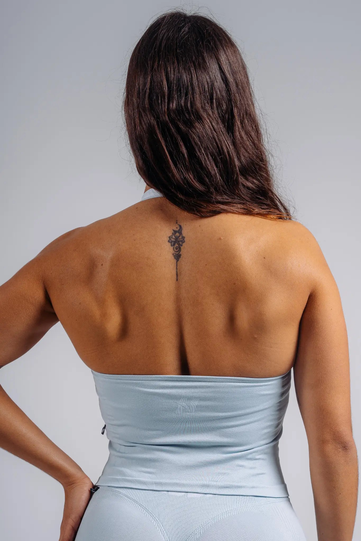 NEBBIA 863 Light Blue Halter Top with Built-in Bra | PRIMAL