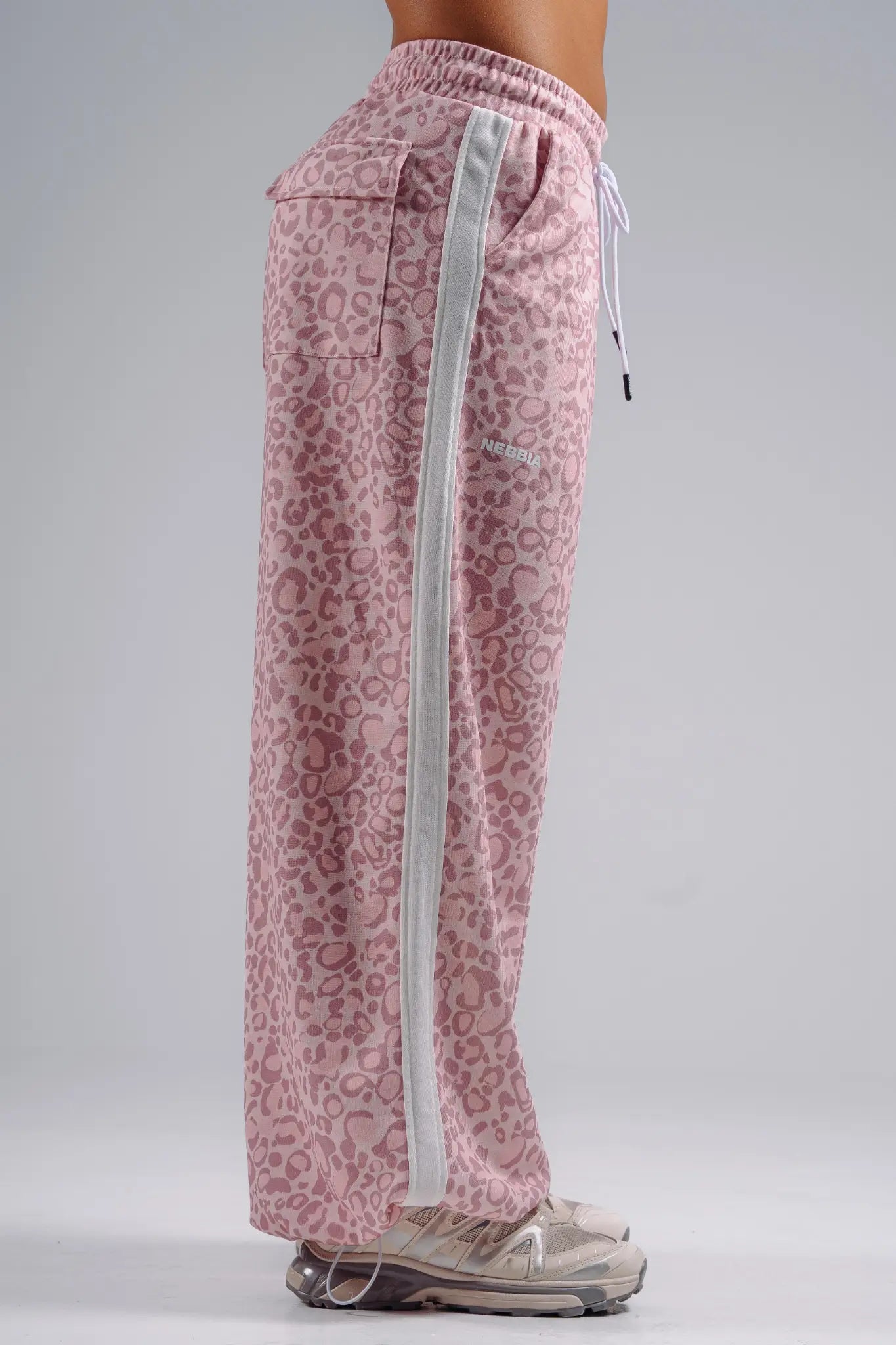 NEBBIA 865 Pink Leopard Baggy Leopard Sweatpants | PRIMAL
