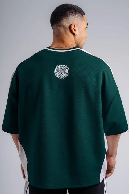 NEBBIA 869 Pine Green Oversized T-Shirt | PRIMAL