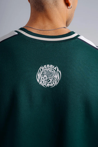 NEBBIA 869 Pine Green Oversized T-Shirt | PRIMAL