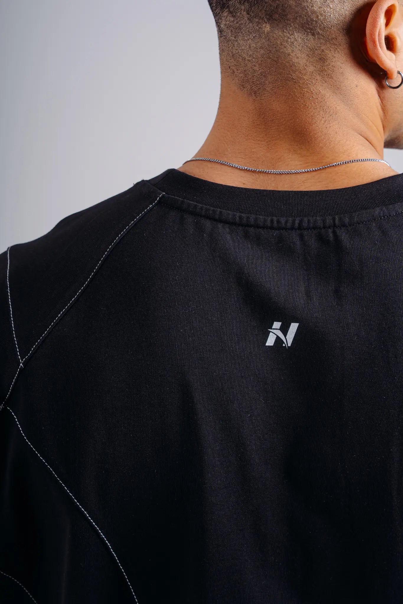 NEBBIA 871 Black Oversized Pump Cover T-Shirt | PRIMAL
