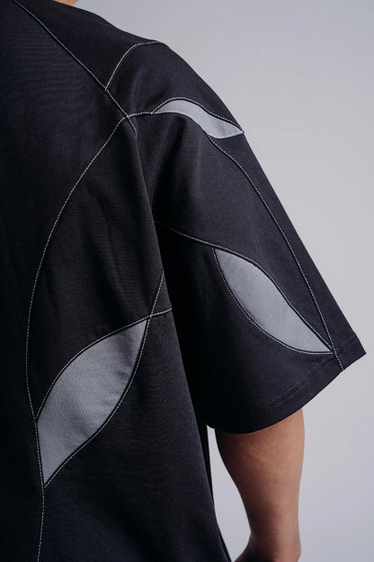 NEBBIA 871 Black Oversized Pump Cover T-Shirt | PRIMAL
