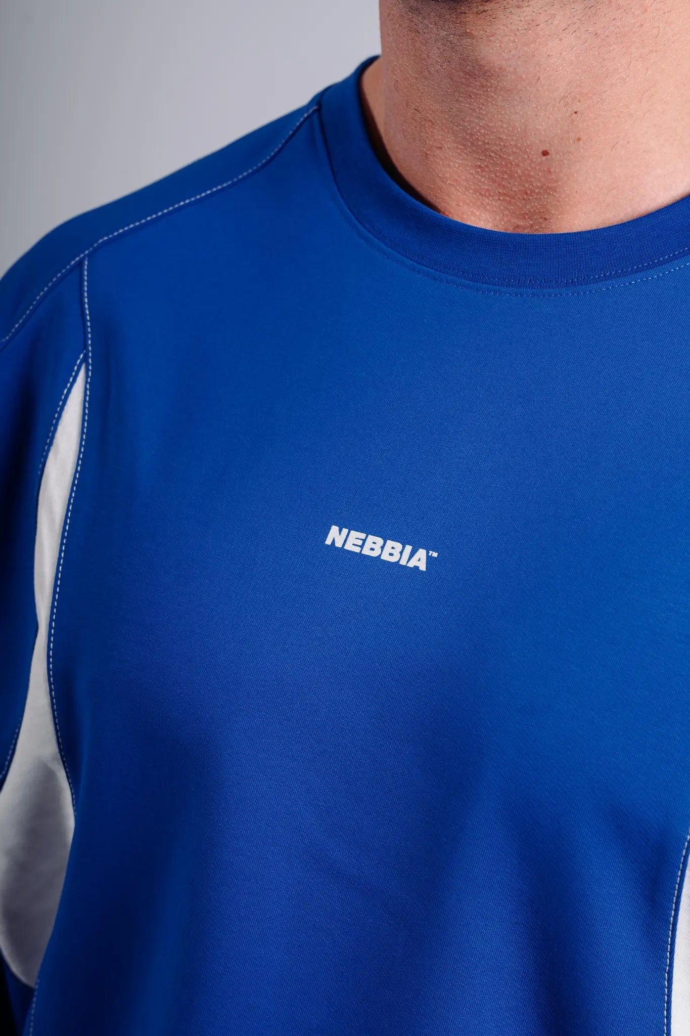NEBBIA 871 Electric Blue Oversized Pump Cover T-Shirt | PRIMAL