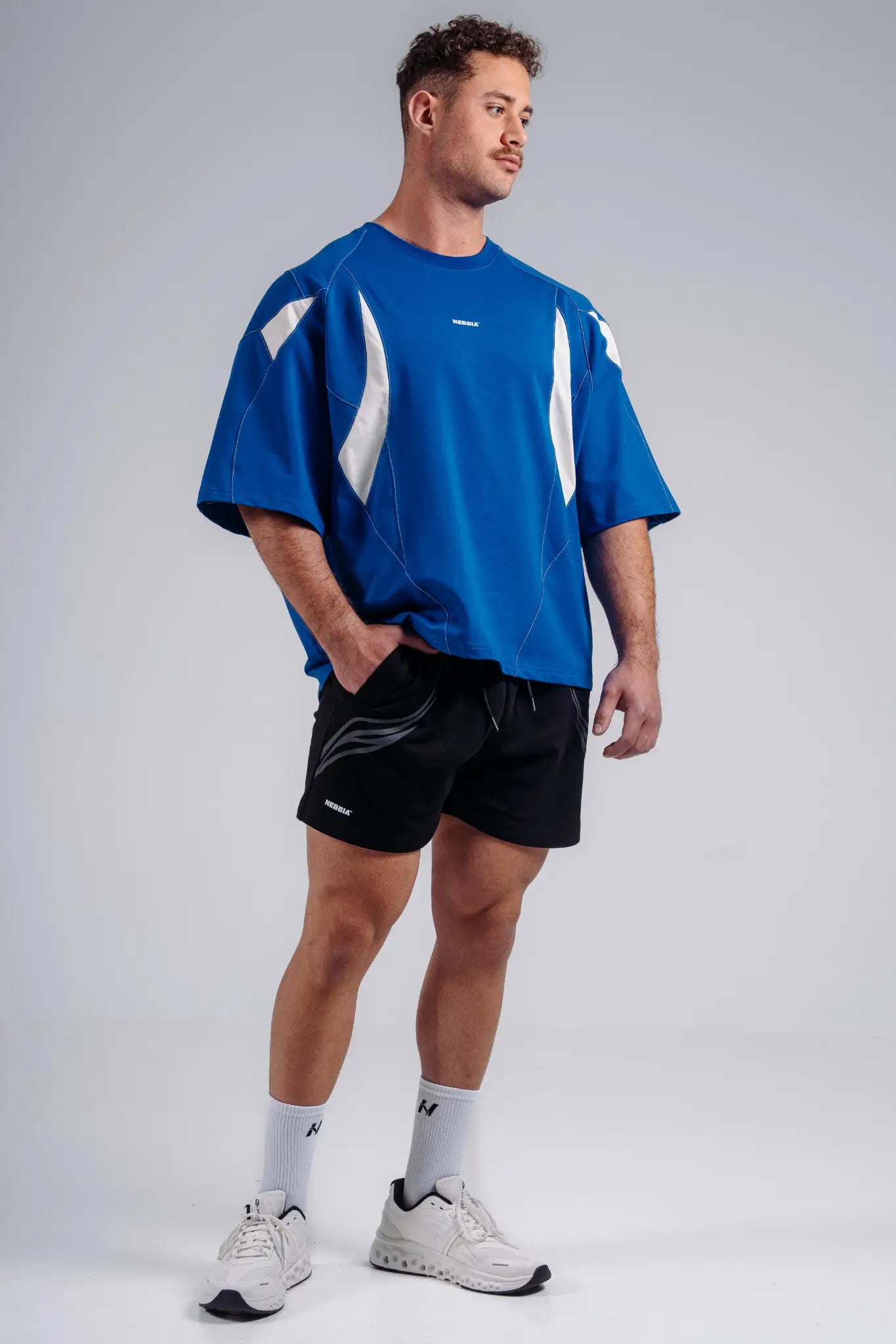 NEBBIA 871 Electric Blue Oversized Pump Cover T-Shirt | PRIMAL