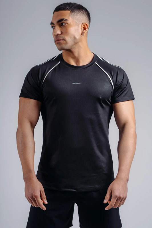 NEBBIA 872 Black Functional T-Shirt | PRIMAL