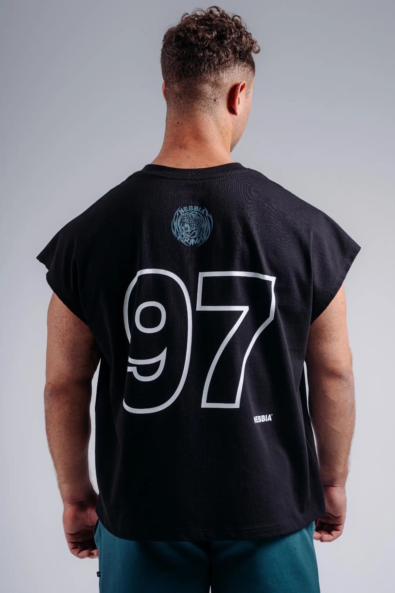 NEBBIA 873 Black Oversized Tank Top '97 | PRIMAL