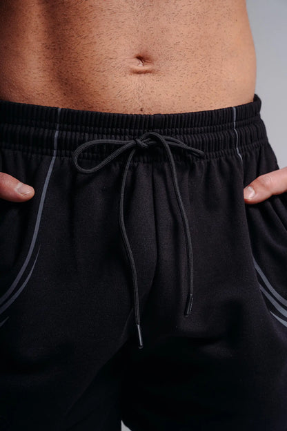 NEBBIA 876 Black Oversized Training Shorts | PRIMAL