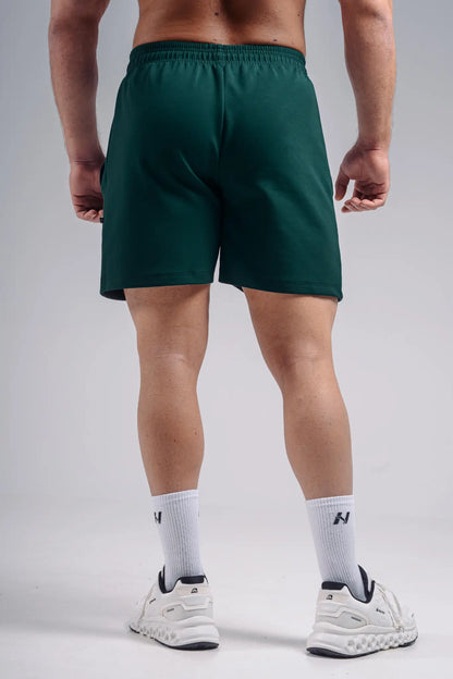 NEBBIA 876 Pine Green Oversized Training Shorts | PRIMAL