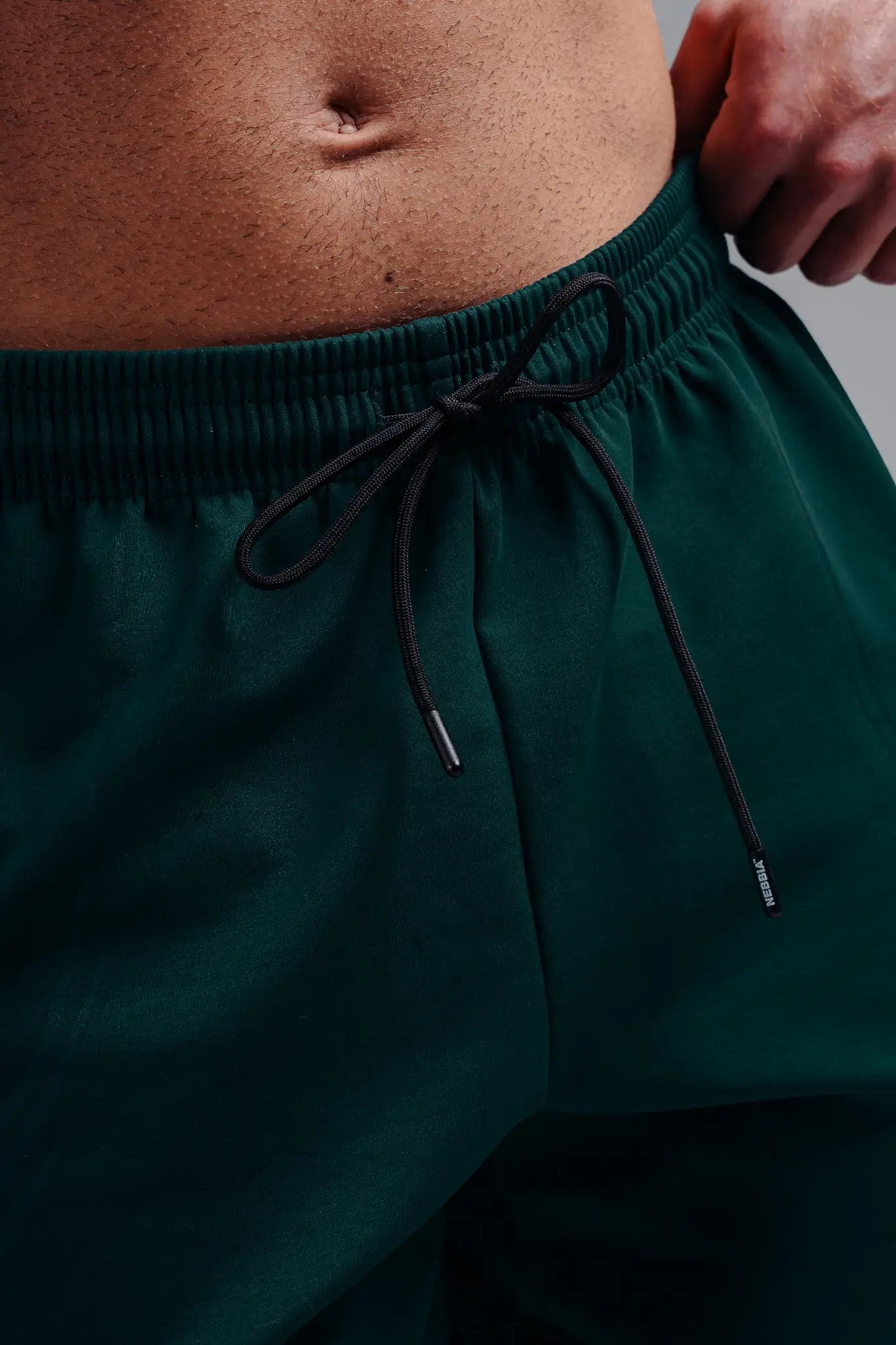 NEBBIA 876 Pine Green Oversized Training Shorts | PRIMAL