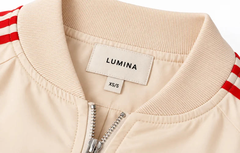 LUMINA cream cropped jacket label – XS/S size