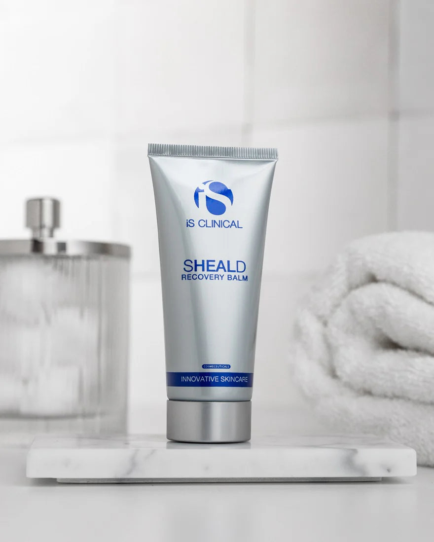 Protective, soothing, nourishing 

SHEALD Recovery Balm is a moisture-rich formula that dramatically replenishes hydration to dry, sensitive, or compromised skin. This fortifying remedy works overtime to help support the skin’s function while soothing, curative botanicals relieve discomfort of dry, distressed, and post-procedure skin. Clinically proven to provide environmental protection.