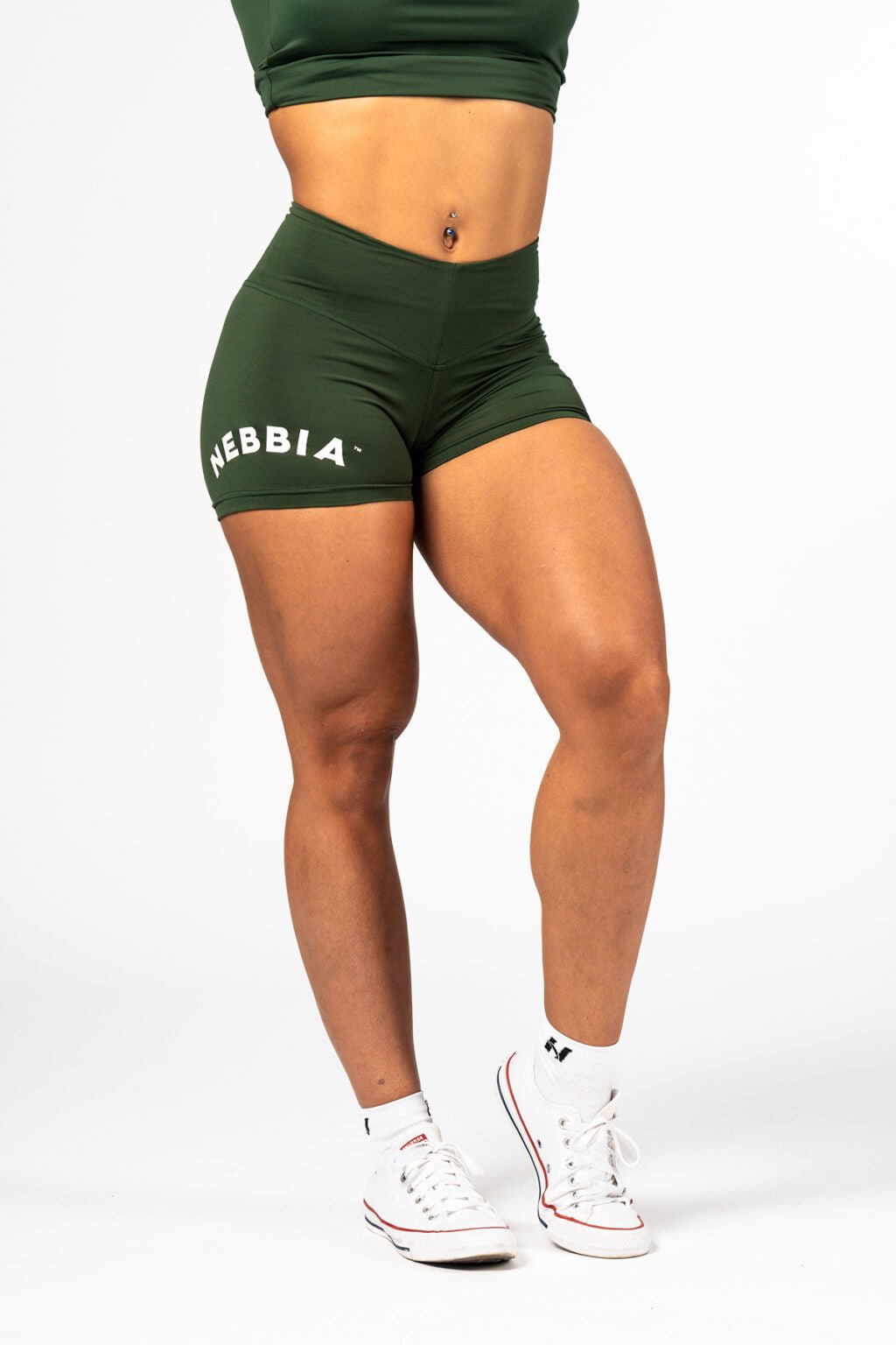 CLASSIC HERO HIGH WAIST SHORTS 582 Green - AlisiiaKholli