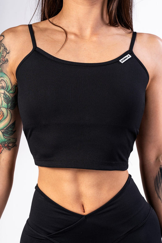 High - Support Crop Tank TIMELESS Black 474 - AlisiiaKholli