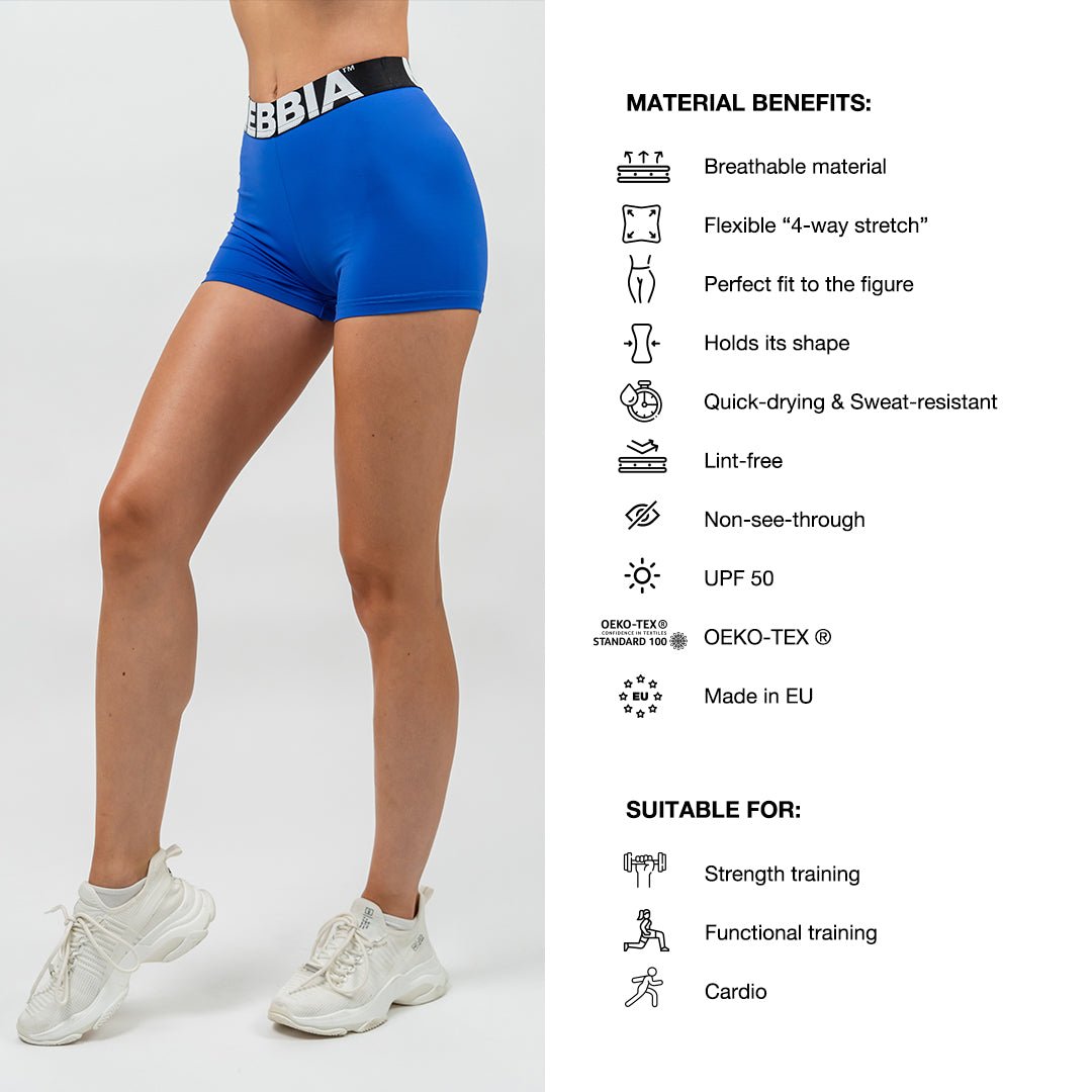 HIGH WAISTED LEGGING SHORTS GLUTE PUMP 240 Blue - AlisiiaKholli