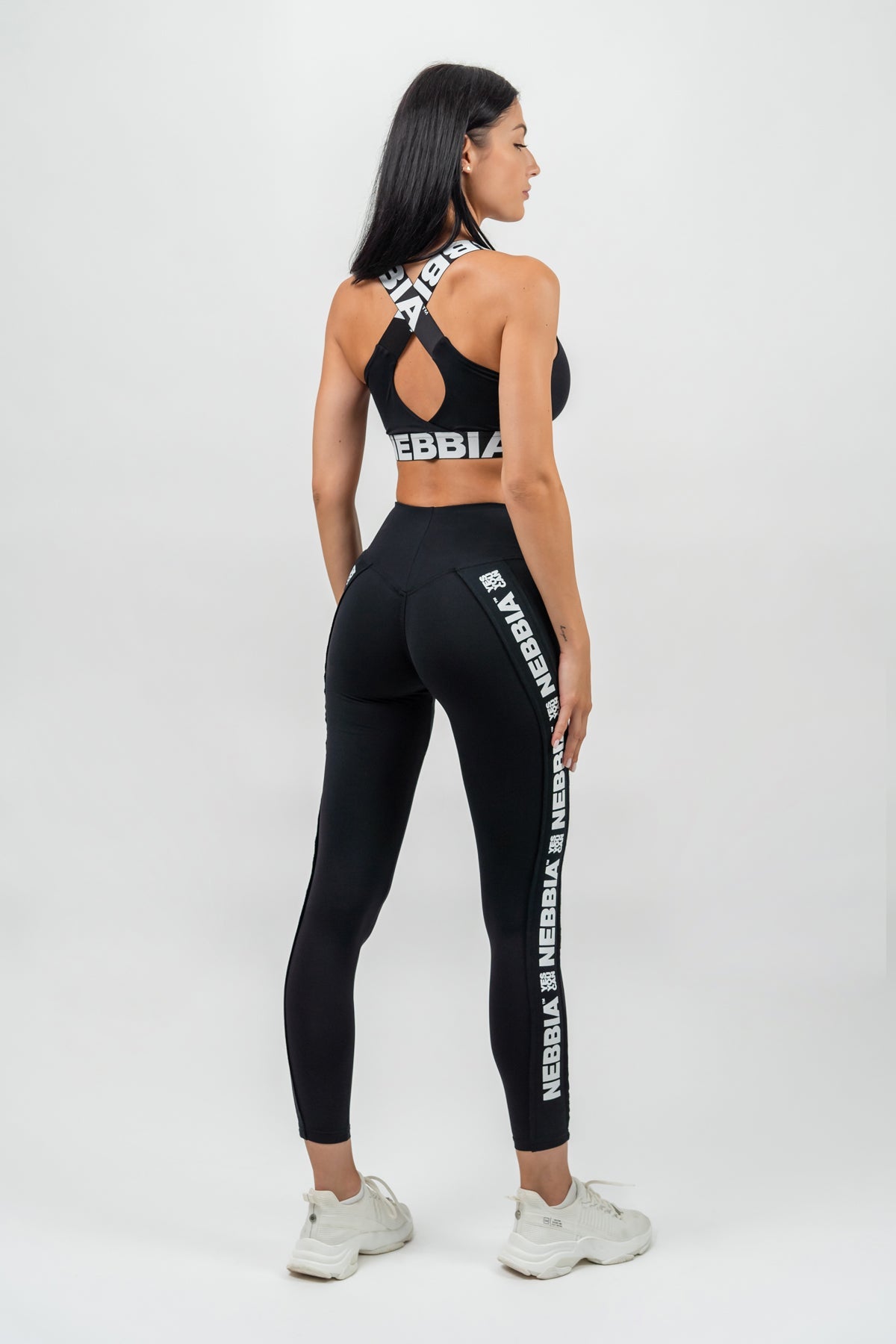 Medium - Support Criss Cross Sports Bra ICONIC 230 Black - AlisiiaKholli
