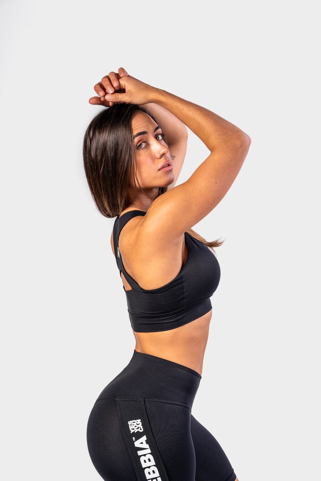Medium - Support Racerback Sports Bra AGILE Black 471 - AlisiiaKholli