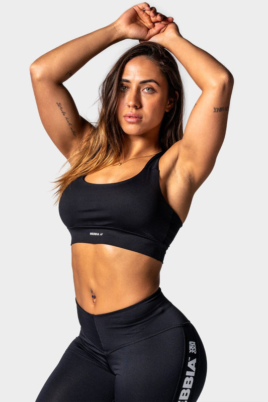Medium - Support Racerback Sports Bra AGILE Black 471 - AlisiiaKholli