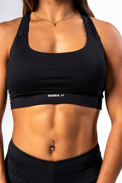 Medium - Support Racerback Sports Bra AGILE Black 471 - AlisiiaKholli