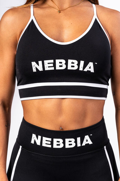 Medium support sports bra MY RULES Black 608 - AlisiiaKholli