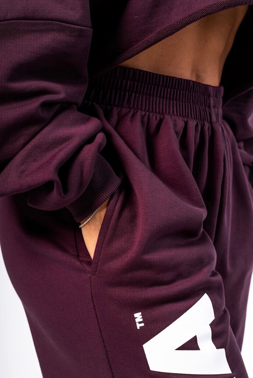 Nebbia Boyfriend Style Baggy Pants 432 - Dark Red| Loose Fit Gym Joggers - AlisiiaKholli
