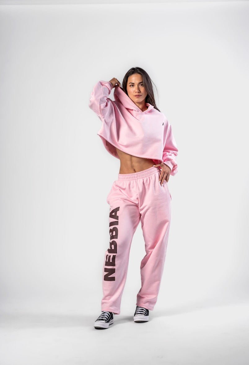Nebbia Boyfriend Style Baggy Pants 432 - Pink | Loose Fit Gym Joggers - AlisiiaKholli