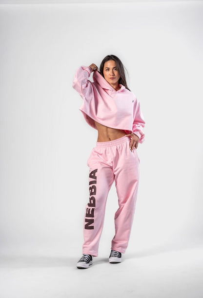 Nebbia Boyfriend Style Baggy Pants 432 - Pink | Loose Fit Gym Joggers - AlisiiaKholli