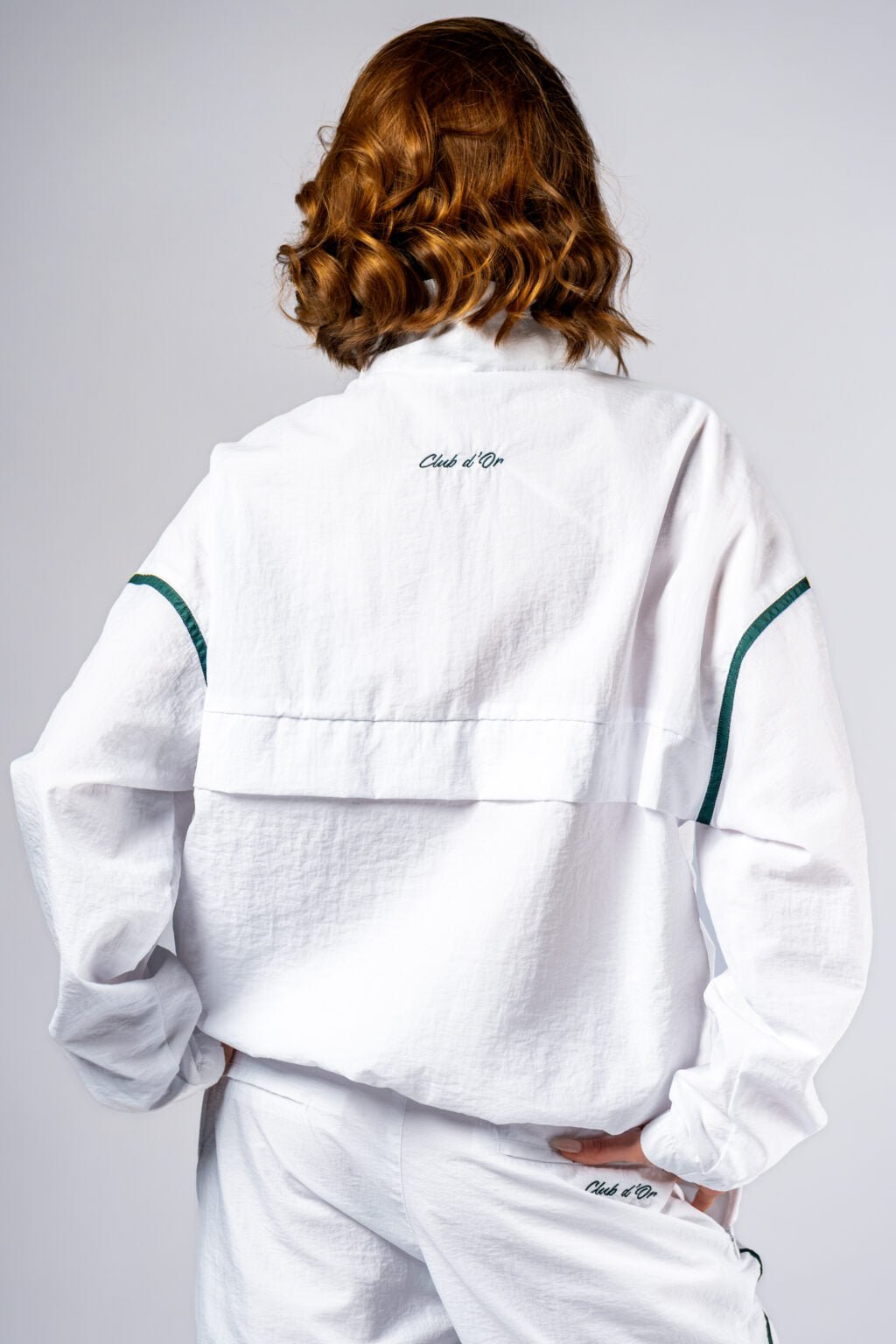 NEBBIA CLUB D’OR 644 Half - Zip Clubhouse Top | White Luxury Tennis Style - AlisiiaKholli