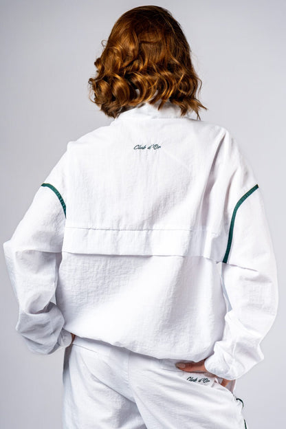 NEBBIA CLUB D’OR 644 Half - Zip Clubhouse Top | White Luxury Tennis Style - AlisiiaKholli
